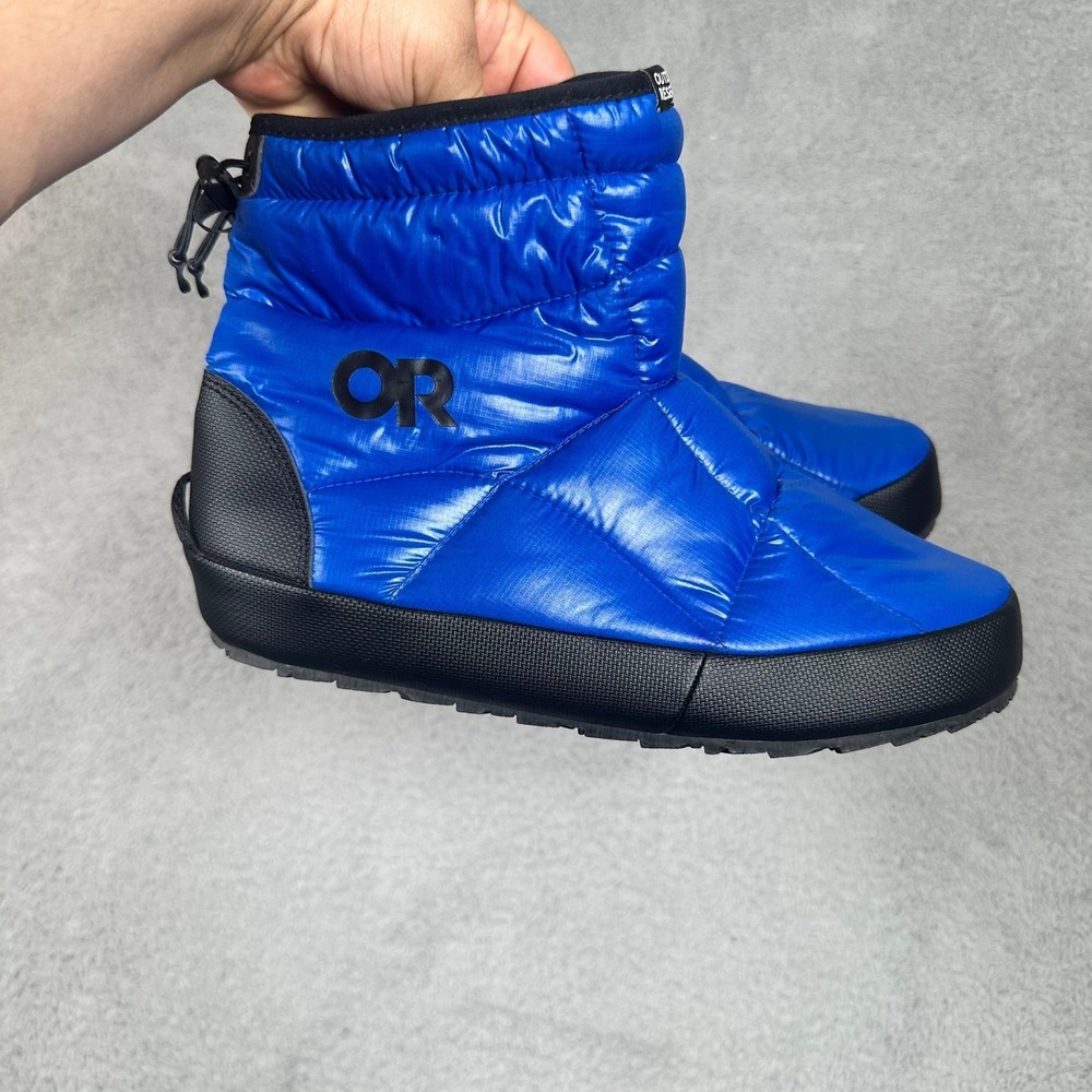 Outdoor Research Tundra Aerogel Booties Blue Insulated Puffer Slippers Small S/P